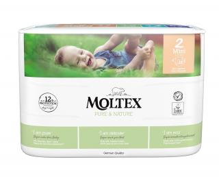 Moltex Pure & Nature Mini 3–6 kg (38 ks), eko plienky