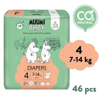 Muumi Baby 4 Maxi 7-14 kg (46 ks), eko plienky