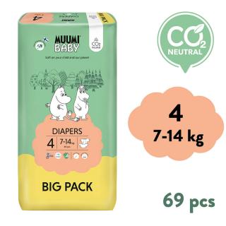 Muumi Baby 4 Maxi 7-14 kg (69 ks), eko plienky