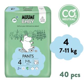 Muumi Baby Pants 4 Maxi 7-11 kg (40 ks), nohavičkové eko plienky