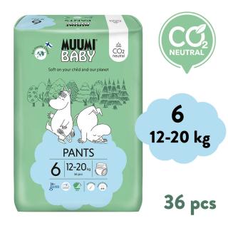 Muumi Baby Pants 6 Junior 12-20 kg (36 ks), nohavičkové eko plienky