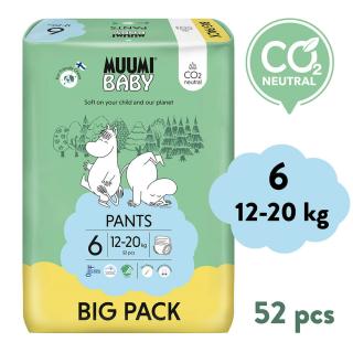 Muumi Baby Pants 6 Junior 12-20 kg (52 ks), nohavičkové eko plienky