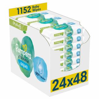 Pampers Harmonie Aqua Platic Free Detské vlhčené obrúsky (24× 48 ks)