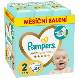 Pampers Premium Care Mesačné balenie jednorazových plienok veľ. 2 (224 ks)