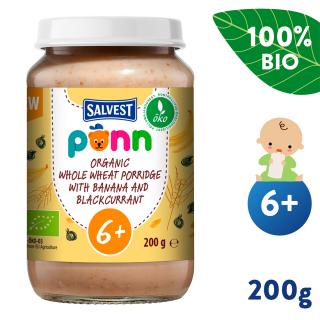 SALVEST Põnn BIO Celozrnná kaša s banánom a čiernou ríbezľou (200 g)