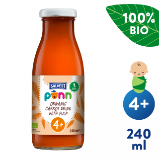 SALVEST Põnn BIO Mrkvová šťava s dužinou (240 ml)