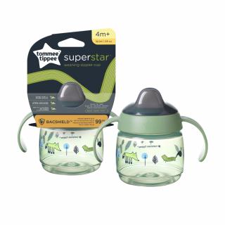 Tommee Tippee Netečúci hrnček Superstar Sippee zelený, 4 m+ (190 ml)