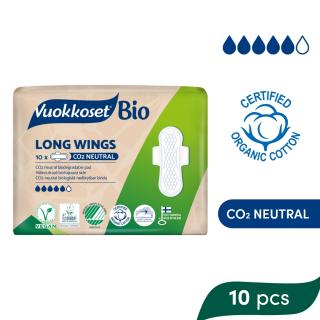 VUOKKOSET BIO Vložky s krídelkami Long Wings (10 ks)