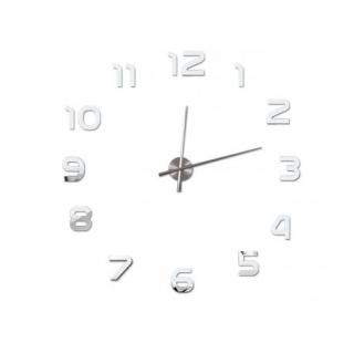 3D Nalepovacie hodiny DIY Clock Evevo 8233S,XL, Mirror, 90-130cm