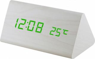 Digitálny LED budík MPM s dátumom a teplomerom C02.3570.00 GREEN