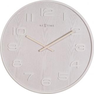 Dizajnové nástenné hodiny 3095wi Nextime Wood Wood Big 53cm