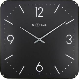 Dizajnové nástenné hodiny 3175 Nextime Square Dome 35cm