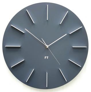 Dizajnové nástenné hodiny Future Time FT2010GY Round grey 40cm