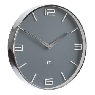 Dizajnové nástenné hodiny Future Time FT3010GY Flat grey 30cm