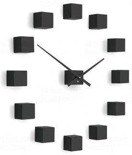 Dizajnové nástenné nalepovacie hodiny Future Time FT3000BK Cubic black