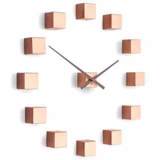 Dizajnové nástenné nalepovacie hodiny Future Time FT3000CO Cubic copper