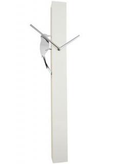 Kyvadlové nástenné hodiny 24595 Balvi Woodpecker white 65cm