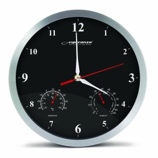 Nástenné hodiny ESPA WAS008K, čierne 30cm