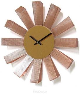 Nástenné hodiny ExitDesign Petal Copper 3063RS, 35cm