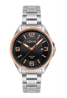 Pánske hodinky so zafírovým sklom Lavvu LWM0096, Herning Rose Gold