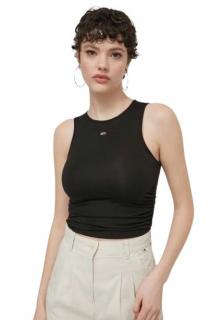 Crop top Tommy Hilfiger čierny