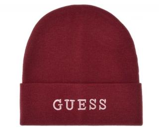 Dámska čiapka Guess v červenej farbe