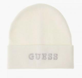 Dámska čiapka Guess v krémovej farbe