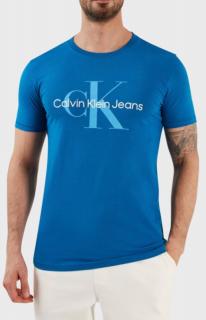 Modré tričko Calvin Klein Jeans s logom