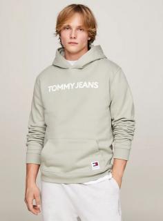 Tommy Jeans pánska mikina v bledozelenej farbe