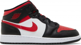 Air Jordan 1 Mid Black Fire Red (GS) Veľkosť: 37,5