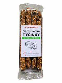 iPlody Low carb Semínkové tyčinky se sýrem a česnekem 50 g