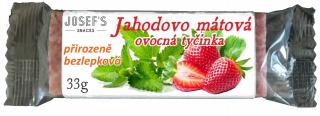 Josef's snacks Jahodovo - mátová ovocná tyčinka 33 g