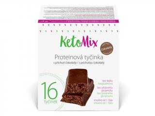 KetoMix Proteinové tyčinky s příchutí čokolády 16 x 40 g