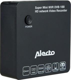 Alecto DVB-100 Super Mini sieťový videorekordér pre 4 kamery / Wi-Fi / čierny / ROZBALENÉ