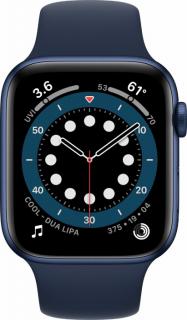 Apple Watch Series 6 / 44 mm / 32 GB / GPS + mobilný telefón / Tmavá morská / ZÁNOVNÉ