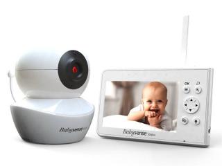 Babysense Video Baby Monitor V43 / 4,3  / dosah až 300 m / 2100 mAh / biela / ROZBALENÉ