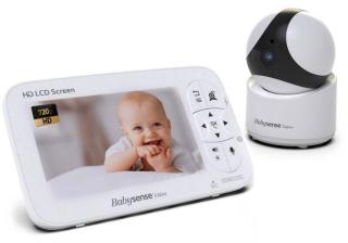 Babysense Video Baby Monitor V65 / 5  (12,7 cm) / farebný LCD displej / dosah až 300 m / biela / ROZBALENÉ