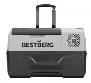 BestBerg BBPF-30 prenosná kompresorová chladnička / 30 l / 60 W / sivá/čierna