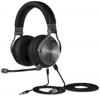 Bezdrôtová náhlavná súprava Headset Corsair Virtuoso RGB Wireless SE High-Fidelity, CA-9011180-EU, frekvencia 20 až 40 000 Hz / sivá / ROZBALENÉ