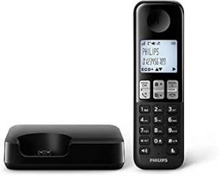 Bezdrôtový telefón Philips D2501B/01 / 500 mAh / čierny / ZÁNOVNÉ