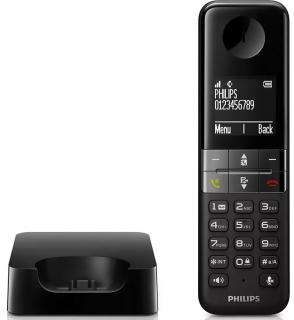 Bezdrôtový telefón Philips D4701B/01 / 500 mAh / čierny / ROZBALENÉ