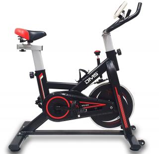 DMS® HT-120B Fitness Speedbike Puls vnútorný rotoped / nosnosť 120 kg / LCD displej / čierna/červená / ZÁNOVNÉ