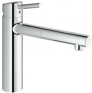 Drezová batéria Grohe Concetto / s výsuvnou výlevkou / výška 26,4 cm / mosadz / lesklý chróm