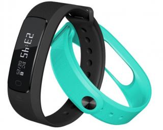 Fitness náramok Evolveo FITBAND B2 / 80 mAh / dotykový displej / OLED / Bluetooth 4.0 / čierna / tyrkysová / ROZBALENÉ