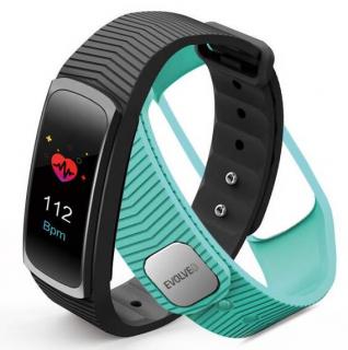 Fitness náramok Evolveo FitBand B3 pre krvný tlak a srdcovú frekvenciu (FTD-B3) / IP67 / 90 mAh / Bluetooth 4.0 / čierna / tyrkysová / ROZBALENÉ