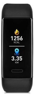 Fitness náramok Niceboy X-Fit GPS (xfit-gps) / 160 mAh / 0,96  (2,4 cm) / IP67 / GPS / čierna / ROZBALENÉ