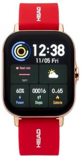 Head LOS ANGELES Smart Watch / LCD displej / IP67 / 1,78  (4,5 cm) / digitálne / Bluetooth / červené / ZÁNOVNÉ