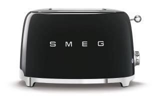 Hriankovač Smeg TSF01BLEU v štýle 50. rokov / 950 W / 2 plátky / 6 úrovní opekania / lesklá čierna / ROZBALENÉ