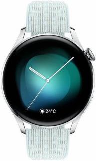 Huawei Watch 3 Classic Nylon 55026994 / 46 mm / 16 GB / GPS / puzdro z nehrdzavejúcej ocele a modrý remienok / sivá / 2. AKOSŤ