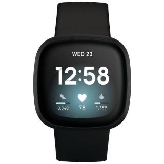 Inteligentné hodinky Fitbit Versa 3 FB511BKBK / 41 mm / GPS / Black/Black Aluminum / ZÁNOVNÉ